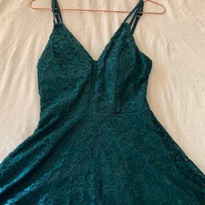 XS Dark Green Lace Cocktail Dress